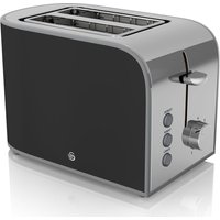 SWAN Retro ST17020BN 2-Slice Toaster - Black, Black