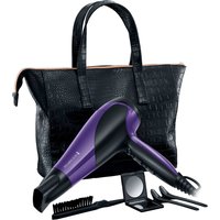REMINGTON D3192GP Glamourous Of All Hair Dryer Set - Black & Purple, Black
