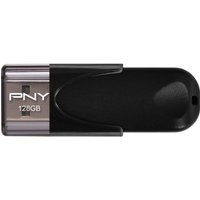 PNY Attache 4 USB 2.0 Memory Stick - 128 GB, Black, Black