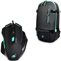 PORT DESIGNS Arokh X-1 Optical Mouse & BP-1 15.6" Laptop Backpack Gaming Pack