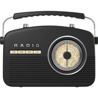 AKAI Retro A60010 Portable Radio - Black, Black