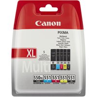 CANON PGI-550XL/CLI-551 Cyan, Magenta, Yellow & Black Ink Cartridges - Multipack, Cyan