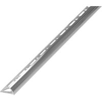 Diall Chrome Aluminium External Edge Tile Trim - 3663602911913