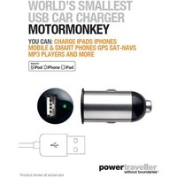 Powertraveller MotorMonkey In-Car Charger, Silver