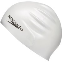 Speedo Plain Moulded Swim Cap, White