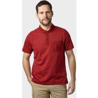 Brasher Men's Robinson Stripe Polo Shirt, Red