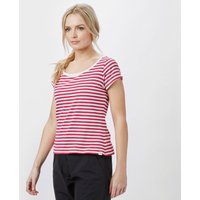 One Earth Women's Maria Striped Tee, Red