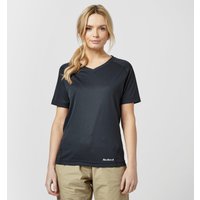 Peter Storm Women's Tech V Neck T-Shirt, Black