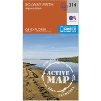 Ordnance Survey Explorer Active 314 Solway Firth Map With Digital Version, Orange