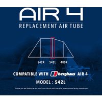 Eurohike Air 4 Tent Replacement Air Tube - 542L, Assorted