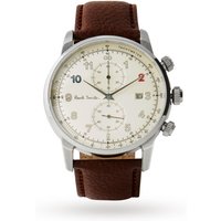 Paul Smith Men's Block Leather Strap Chronograph Watch