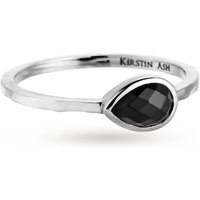 Kirstin Ash Teardrop Ring Black Onyx Sterling-silver - Size 7