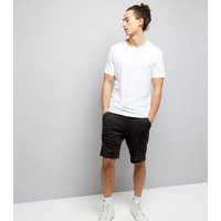 Black Ripped Jersey Shorts New Look