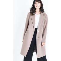 Mink Longline Collared Coat New Look