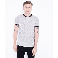 Grey Marl Ringer T-Shirt New Look