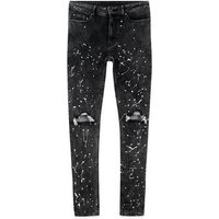Black Ripped Paint Splatter Skinny Jeans New Look