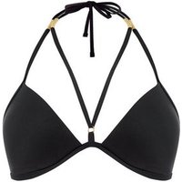 Black Moulded Triangle Bikini Top New Look