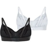 Maternity 2 Pack Black And White Soft Cup Bras New Look
