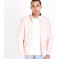 Mid Pink Funnel Neck Jacket New Look