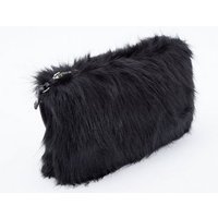 Black Faux Fur Cross Body Bag New Look