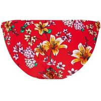 Red Floral Print Strappy Side Bikini Bottoms New Look