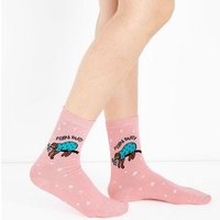 Pink Pyjama Party Sloth Socks New Look