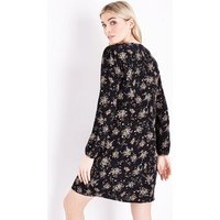 Apricot Black Ditsy Floral Print Dress New Look