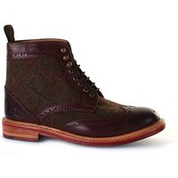 Chatham Stornoway High Ankle Brogue Boot - DARK BROWN