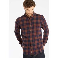 Jacamo L/S Flannel Shirt Regular - BROWN CHECK