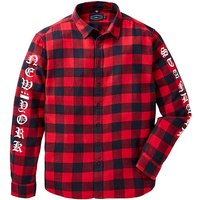 Label J Print Check Shirt Regular - RED
