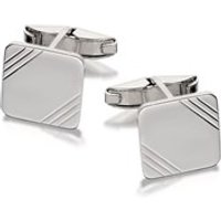 Sterling Silver Square Cufflinks - A4609