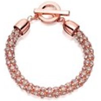 Anne Klein Rose Tone Crystal Set T-Bar Bracelet - 8in - J7803
