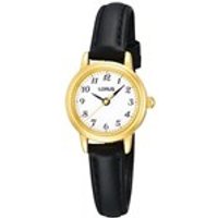 Lorus RG296HX9 Gold Plated Black Leather Strap Watch - W5866