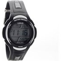 Lorus R2337EX9 Chronograph Alarm Black Silicon Strap Watch - W16126