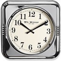 Widdop Square Chrome Finish Wall Clock - C5786