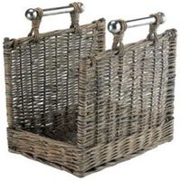 Slemcka Contemporary Willow Storage Basket (H)380mm (D)280mm