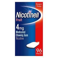 Nicotinell Fruit 4mg Medicated Chewing Gum Nicotine Extra Strength - 96 Pack