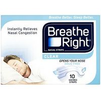 Breathe Right Clear Nasal Strips Small/Medium - 10 Pack