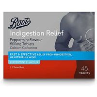 Boots Indigestion Relief Tablets Peppermint Flavour - 48 Tablets
