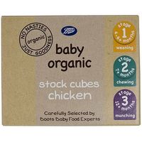 Boots Baby Organic Stock Cubes Chicken Stage 1, 2 & 3 From 4-6mths+ 48g