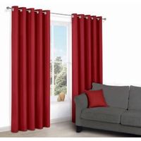 Zen Flame Plain Eyelet Curtains (W)167cm (L)183cm