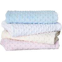 Clair De Lune Dimpled Fleece Baby Blanket (75 X 100cm) - White