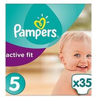 Pampers Active Fit Nappies Size 5 Essential Pack - 35 Nappies.