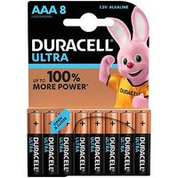 Duracell Ultra AAA Alkaline Batteries - 8x Pack