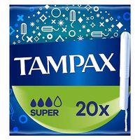 Tampax Cardboard Applicator Super 20 Tampons