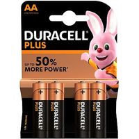 Duracell Plus Power AA Battery - 4 Batteries