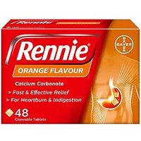 Rennie Orange Flavour - 48 Tablets