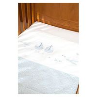Silver Cross Luxury Hand Quilted Coverlet - Vintage Blue