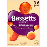 Bassetts Orange Flavour Multivitamins. 3-6 Years. 30 Pack