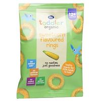 Boots Toddler Organic Sweetcorn Flavoured Rings 12months+ 15g